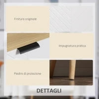 Mobile Multiuso Moderno in Truciolato e Legno di Pino con Ripiano Interno Regolabile su 3 Livelli, 77x35x77.5 cm