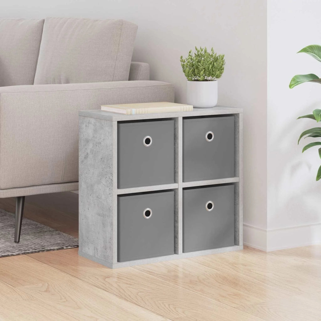 Credenza con cassetto Grigio cemento 49,5 x 22 x 47 cm