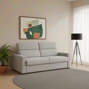 Vialfre, Divano Fisso 2 Posti Sfoderabile Made in Italy, 180x95x100h cm Grigio Chiaro
