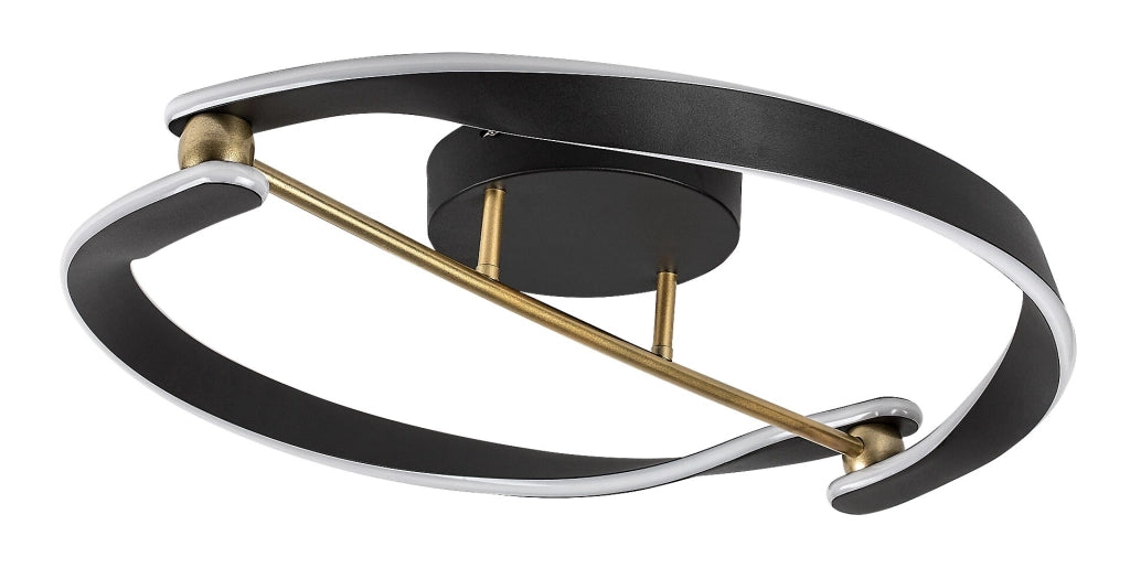 Plafoniera LED Adalind nera oro 40W Rabalux