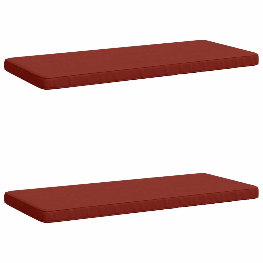 Cuscini per Panchina a 2 Pezzi VUGHT 2 pz 100% Poliestere Rosso 951765