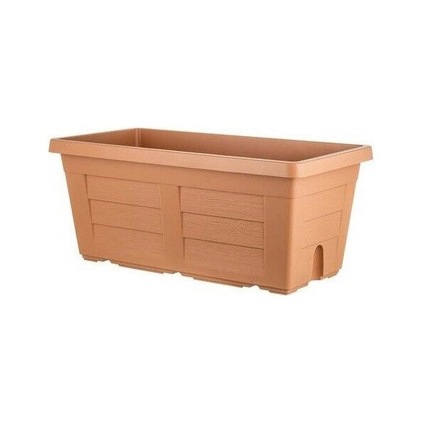 FIORIERA RETTANGOLARE cm  80 x 40 x 34 - cotto chiaro (senza sottovaso)  - BAMA