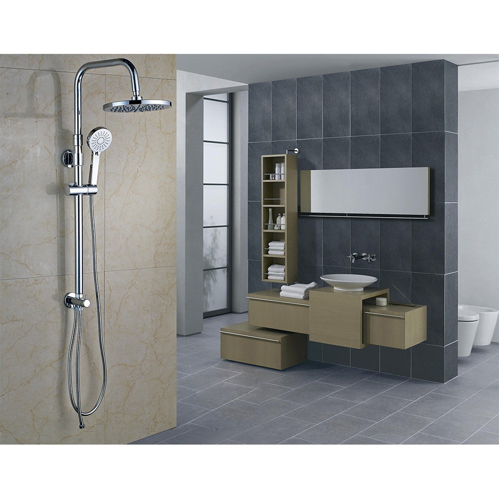 Colonna doccia tonda serie malva con soffione in abs