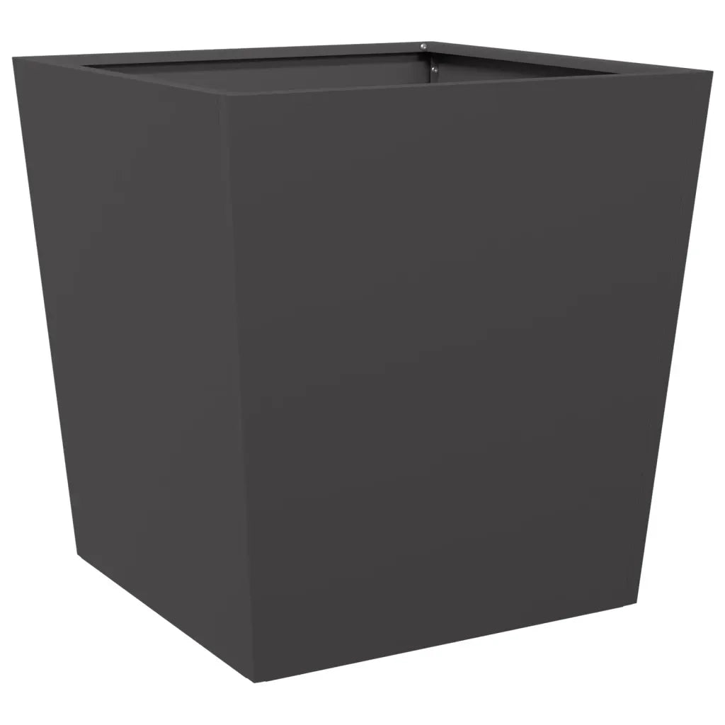 Fioriere da Giardino 2 pz Nere 50x50x50 cm in Acciaio 851067