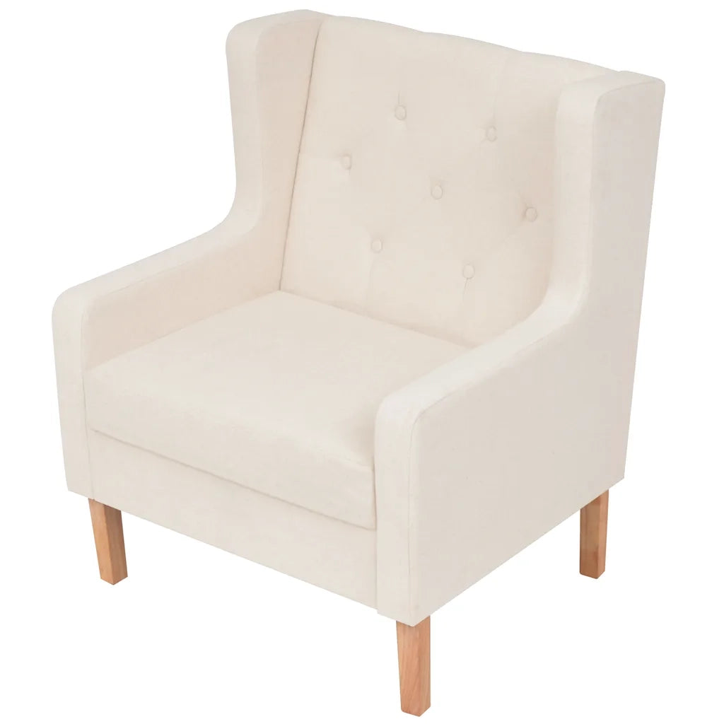 Set Divani 2 pz in Tessuto Bianco Crema 274929