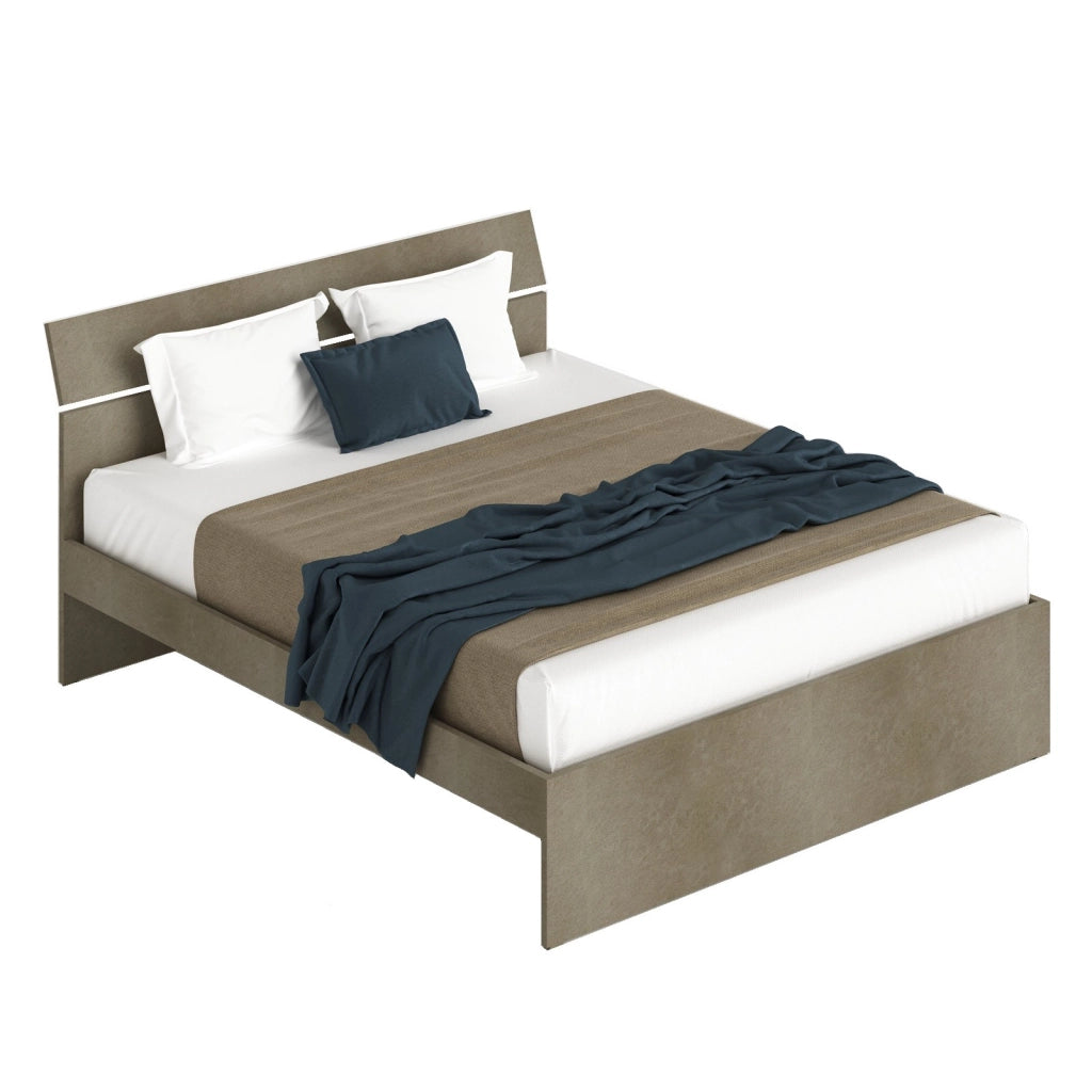 Letto una piazza e mezzo Argilla frassinato per camera cm 200x131xh98