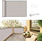 Schermo per balcone impermeabile 90x600cm - Protezione dall'ingresso di aria - Protezione dal vento - Protezione UV - Duraturo - Fori di rinforzo metallici - Divisore per balcone