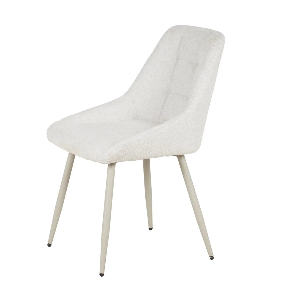 LÚZETE - SEDIA DA PRANZO IMBOTTITA SABBIA GAMBE BEIGE WESKA