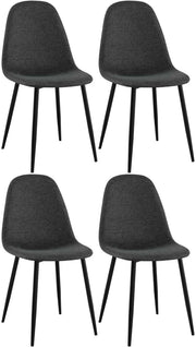 Set di 4 sedie per sala da pranzo in tessuto Napier 4