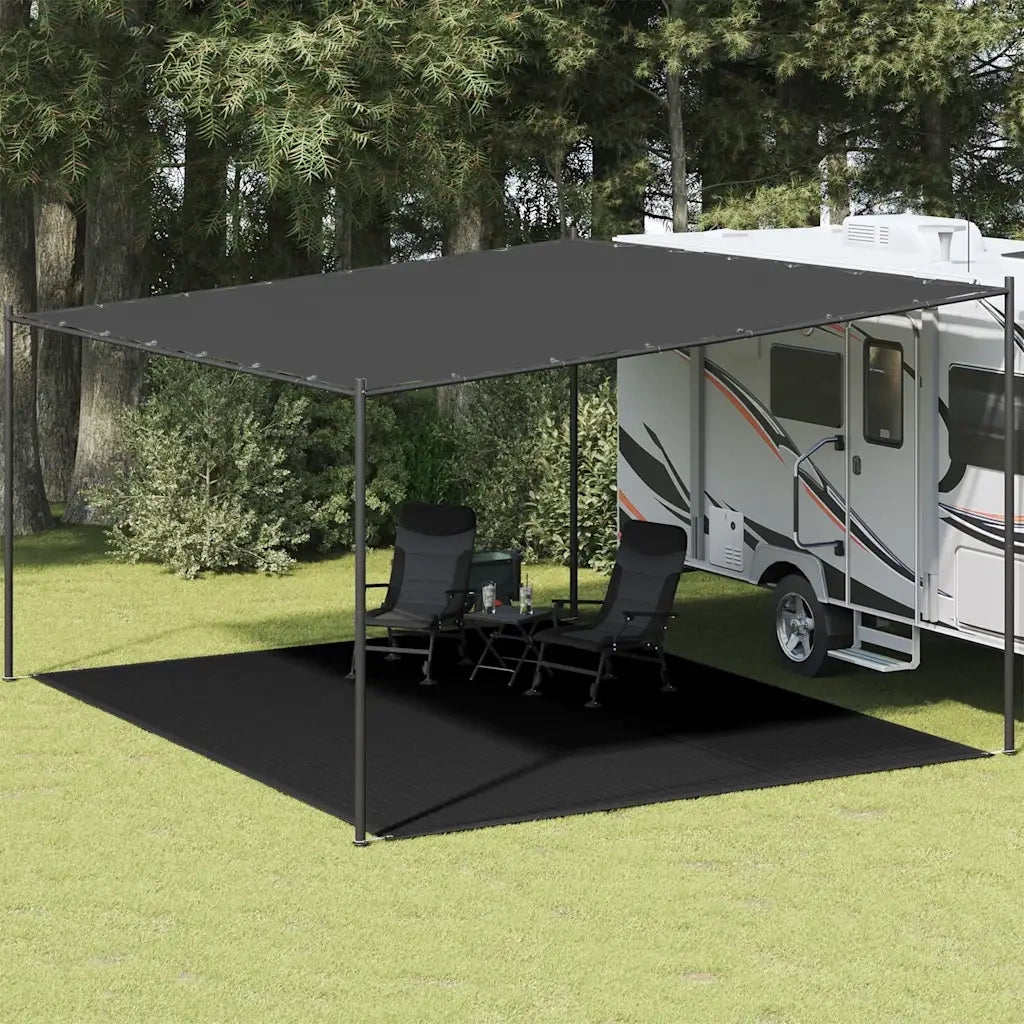 Tappeto da Tenda | Tappeto da campeggio 400x500 cm Nero