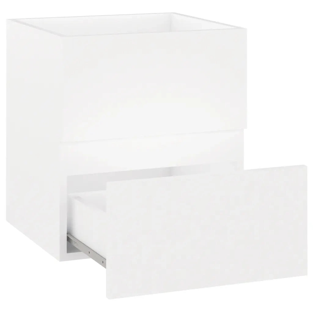 Mobile con Lavabo | Armadio Lavabo Integrato Bianco in Legno Multistrato