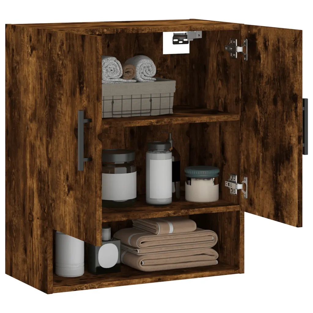 Armadietto a Muro Rovere Fumo 60x31x70 cm in Legno Multistrato 829937