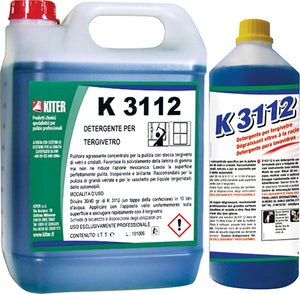 K3112 Detergente Sgrassante Concentrato per Pulizia Professionale di Vetri e Cristalli | Kiter, Versione da 5L