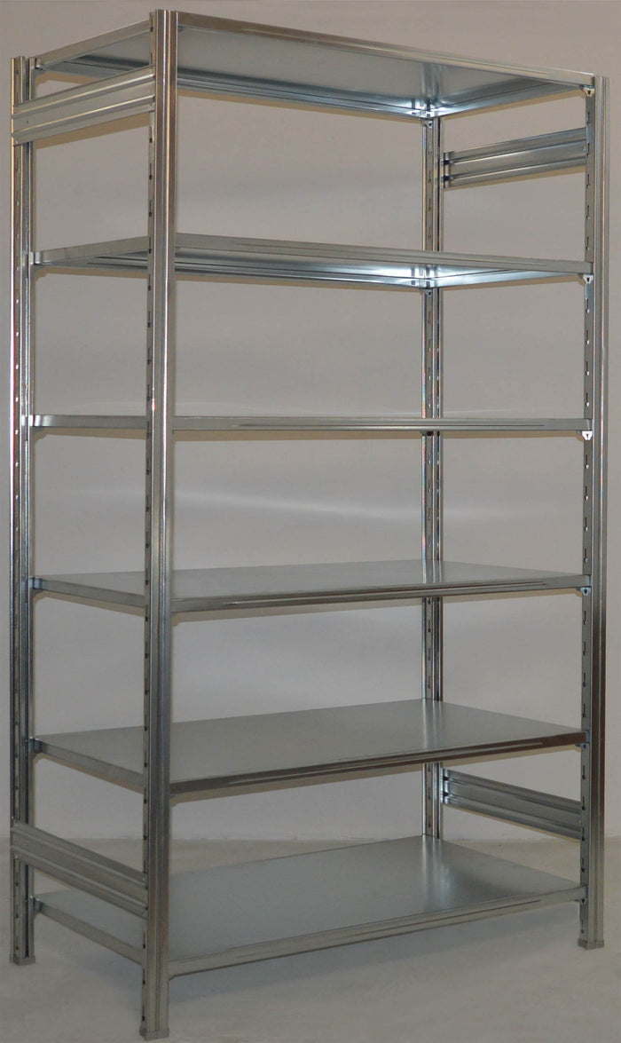 SCAFFALATURA metallica da magazzino Zincata cm. 120x80x300h