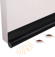Blocco del Calore per Porte - Sigillante Autoadesivo - Protezione dal Freddo e dal Rumore - Chiusura (96 cm x 2, Nero)