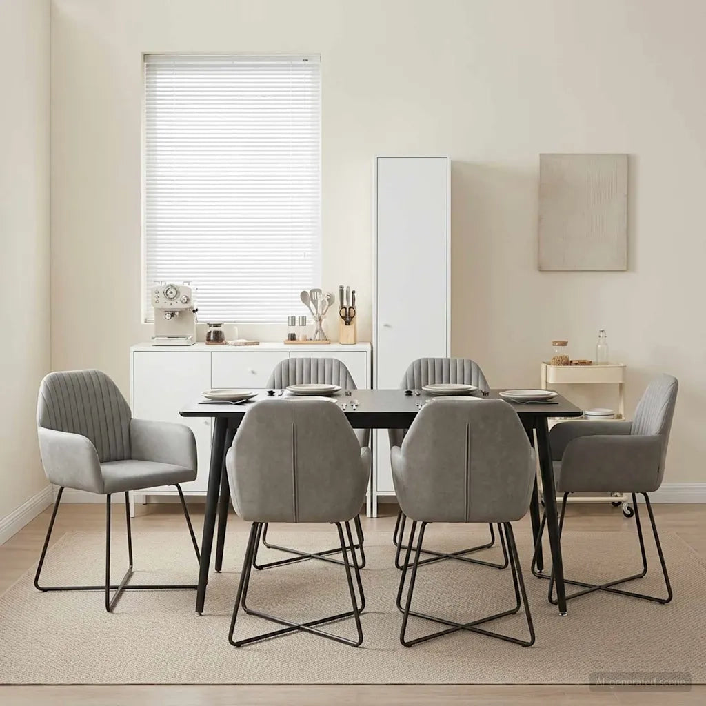 Sedie da pranzo 4 pz Velluto Grigio Chiaro 55 x 50 x 84 cm 3428373