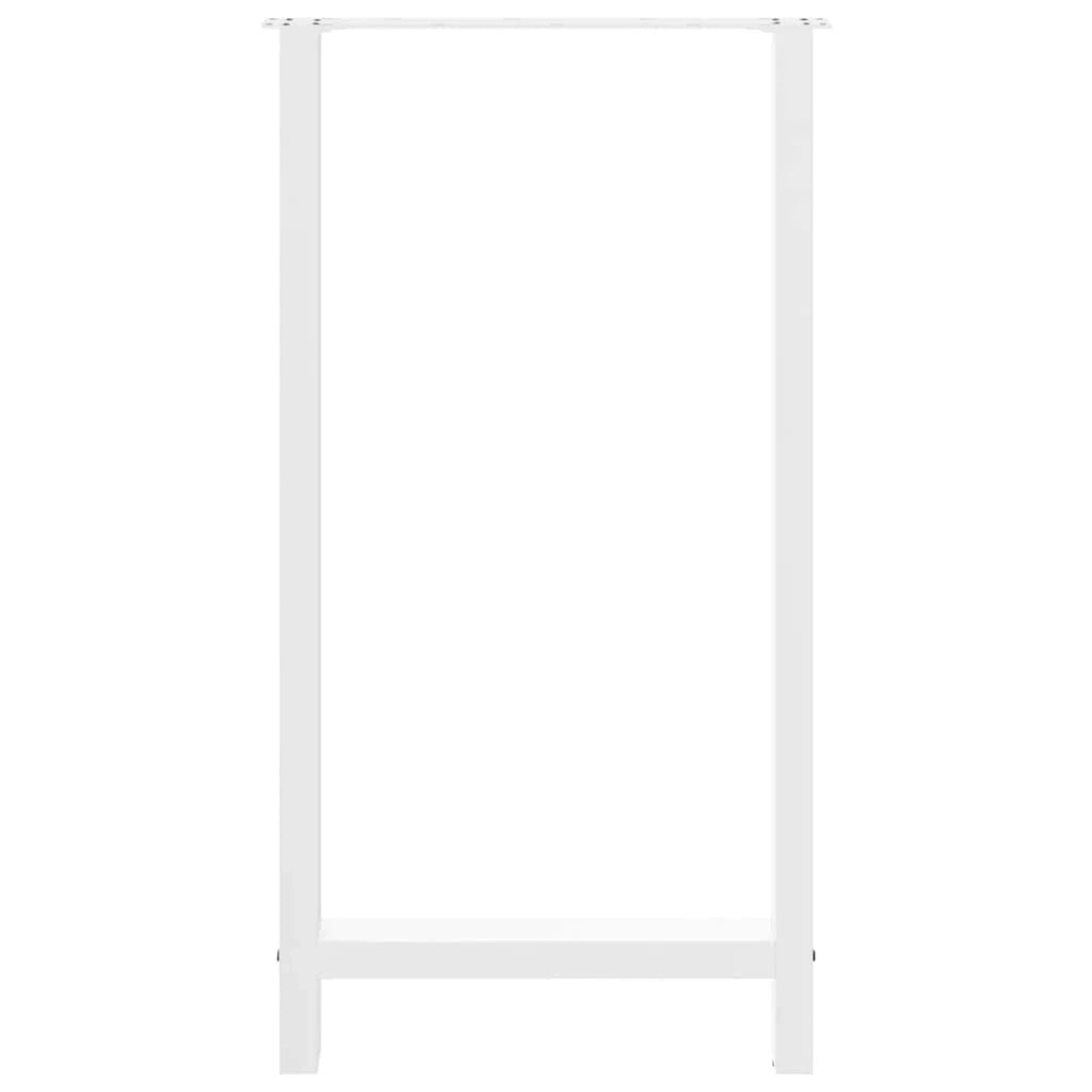 Set di 2 gambe regolabili per tavolo da bar dal design moderno 60 x 110 cm in acciaio bianco 02_0057597