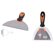Trade Shop - Spatola Pareti In Acciaio 6" 150 Mm Manico Antiscivolo Comoda Impugnatura 90423 -