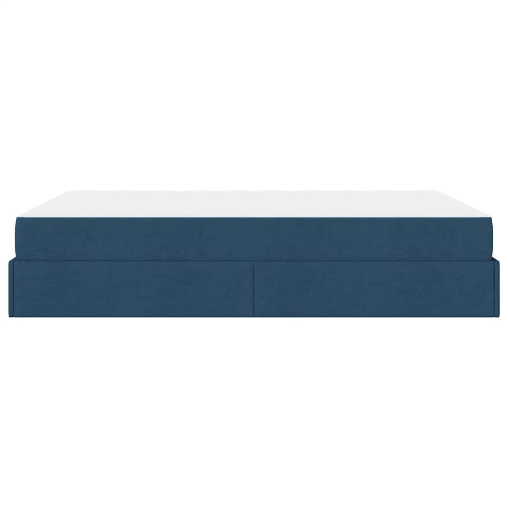 vidaXL Struttura del letto con archiviazione Blu 140 x 200 cm Tessuto