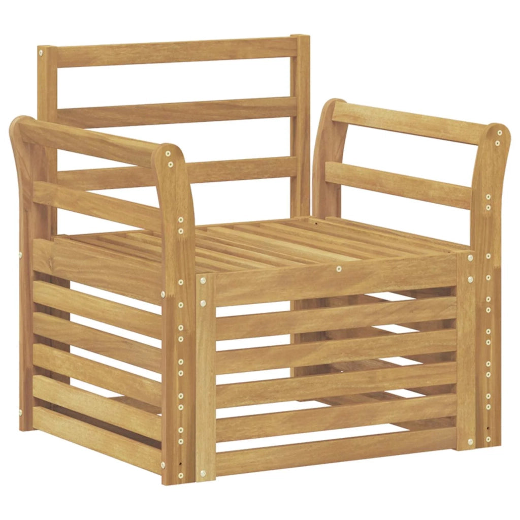 Set di divani da esterno-Sofa da giardino Legno di Acacia Massello Bianco 681662