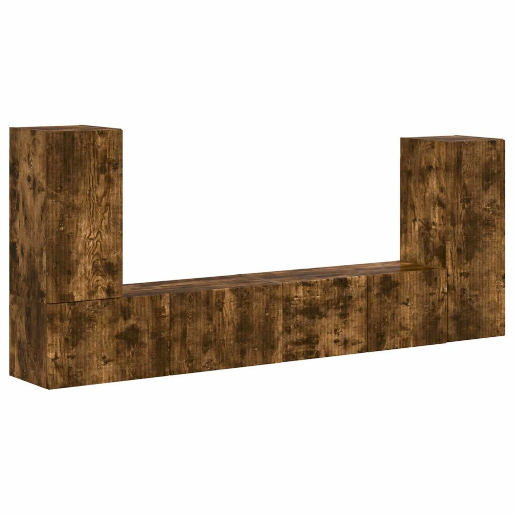 Set mobile TV 4 pcs Rovere fumé Legno multistrato