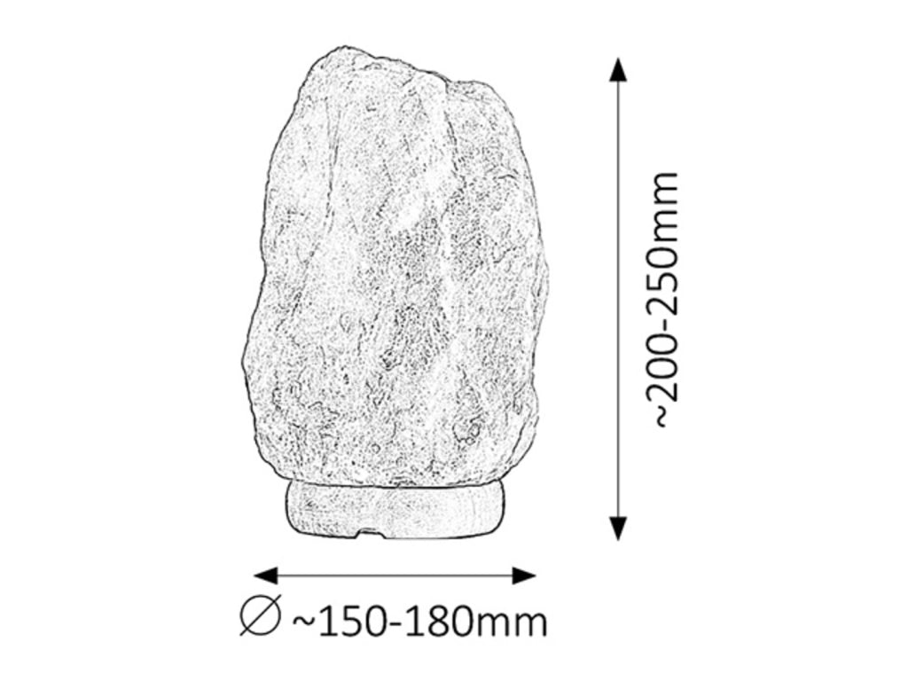 Lampada da tavolo in sale rosa 25cm E14 Rabalux Rock