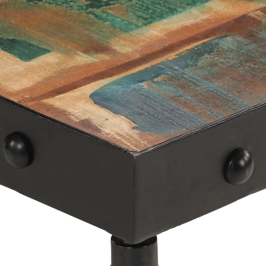 Tavolino salotto | Tavolino da caff¨¨ | Tavolino da Soggiorno con Ruote Legno Massello Recupero 100x55x26 cm