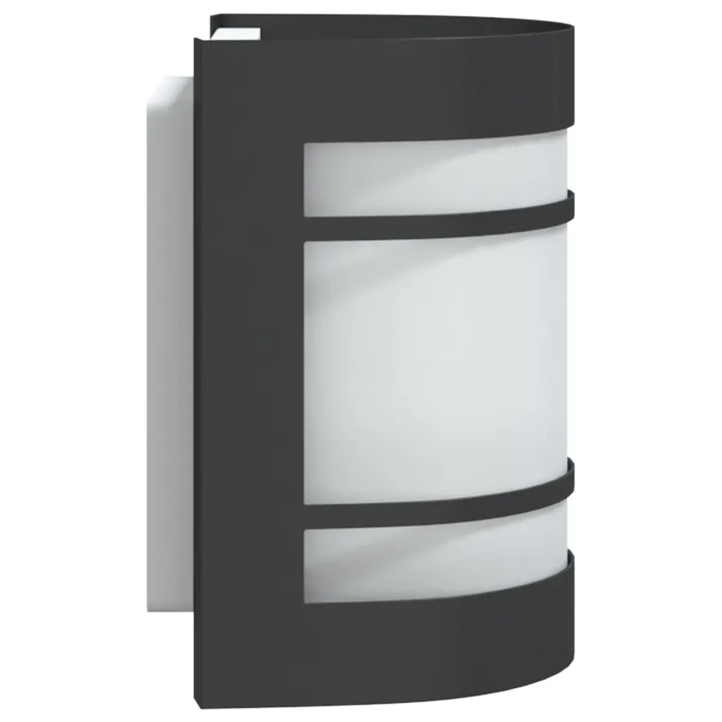 vidaXL Applique da Esterno Nera in Acciaio Inossidabile