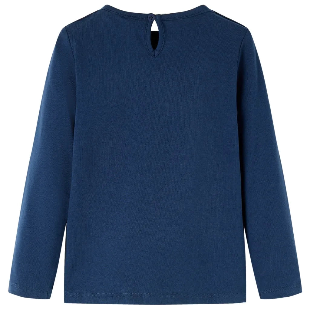 Maglietta per Bambini Maniche Lunghe Blu Marino 116cod mxl 108190