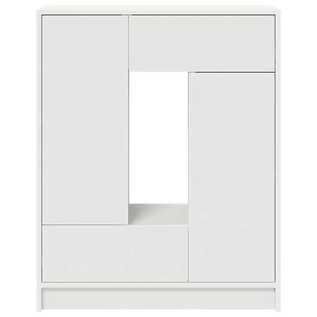Credenza con Cassetti e Ante-Buffet-Armadio da cucina Bianco 73x31x90 cm