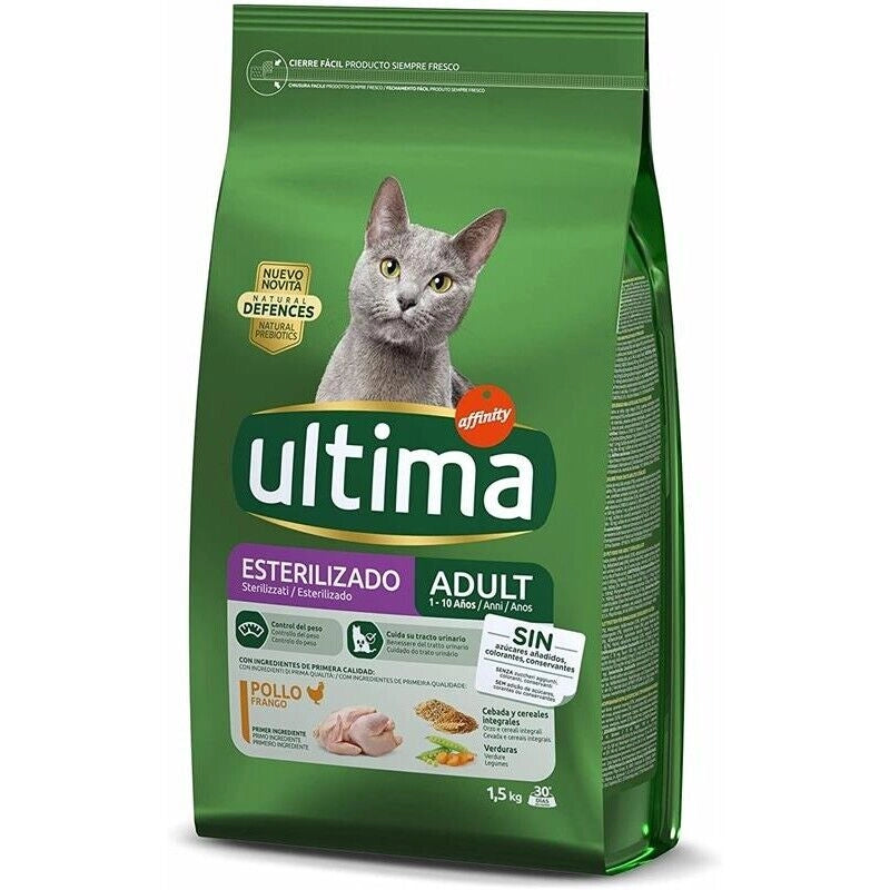 ULTIMA CAT CROCCANTINI PER GATTI ADULTI STERILIZZATI DA 1,5KG AL POLLO