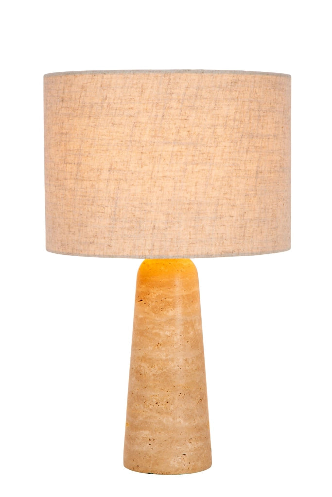Lampada da tavolo NIMUE 1xE27 taupe travertino Lucide