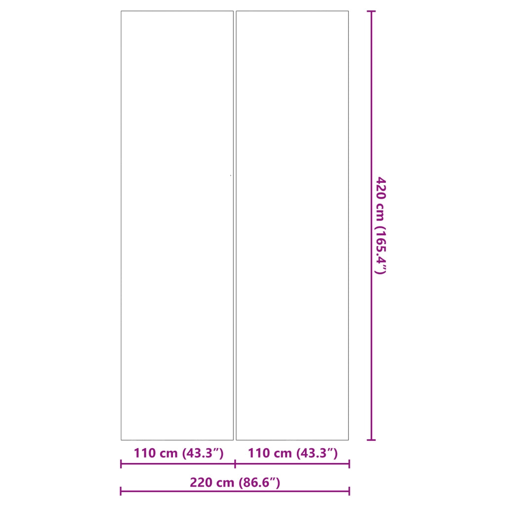 Copertura per piscina rettangolare Nera Plastica 420 x 220 cm