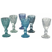 Villa d'Este Home Tivoli 5908075 Prisma Ocean Set 6 Liquorini in Vetro 45 ml colore Blu