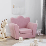 Divano Letto per Bambini-Sofa Letto-Daybed-Divanetto Rosa in Morbido Peluche 438327