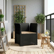 Sedia da giardino-Poltrona a 1 Posto con Cuscino Aspetto Rattan PP Antracite 725012