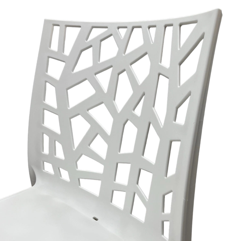 Sedia In Polipropilene Da Interno Esterno Giardino Impilabile Design Sedie Resistenti Moderne Per Terrazz Bianco/4 Sedie