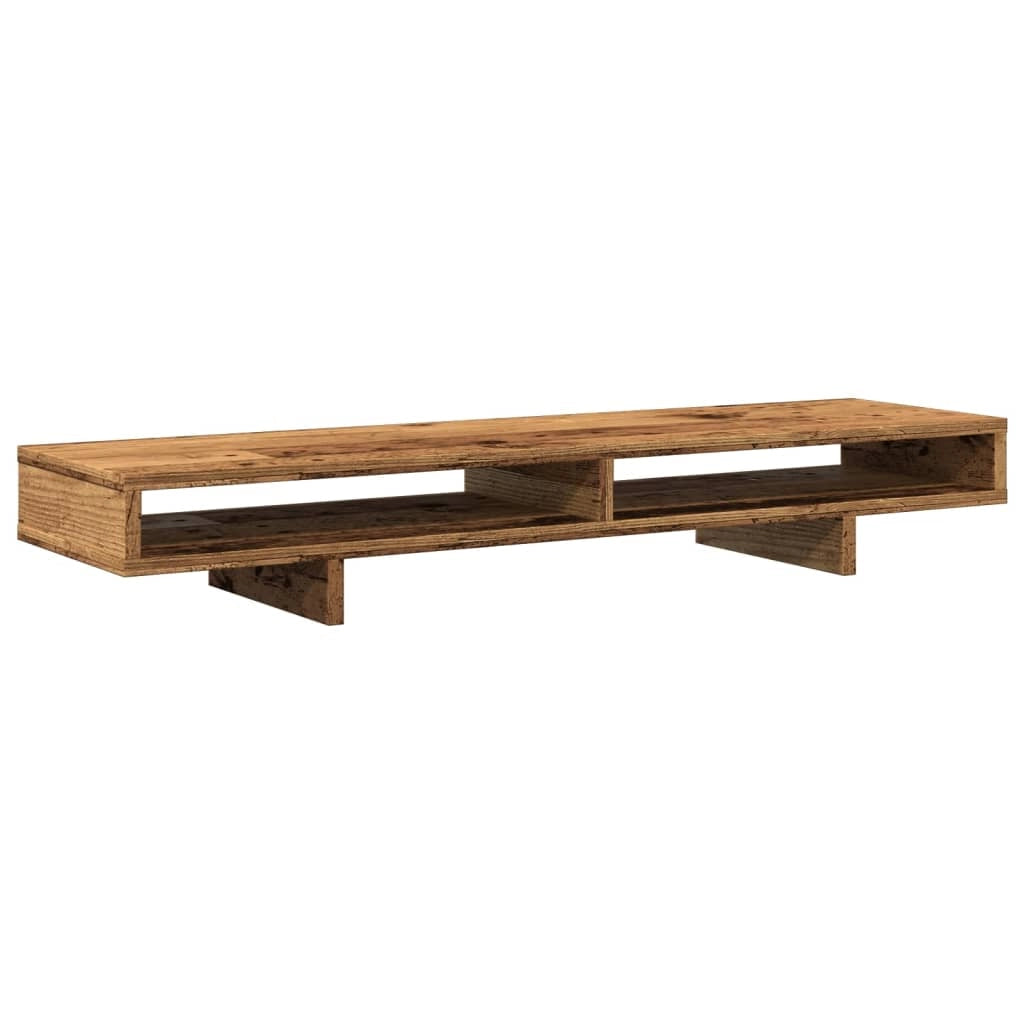 Supporto per monitor mobile da scrivania legno vecchio 100 x 27 x 15 cm legno ingegnerizzato marrone 02_0045006