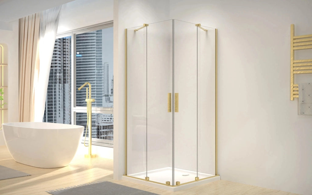 Cabina Doccia Rea Montana Double Gold Brush 80x100