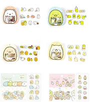 Sticker Mini - 6 Pezzi - Animali Scrapbooking - PVC Idrorepellente - Sticker Divertenti - Decorazione per Diario - Disegno Carino - Sticker Decorativi