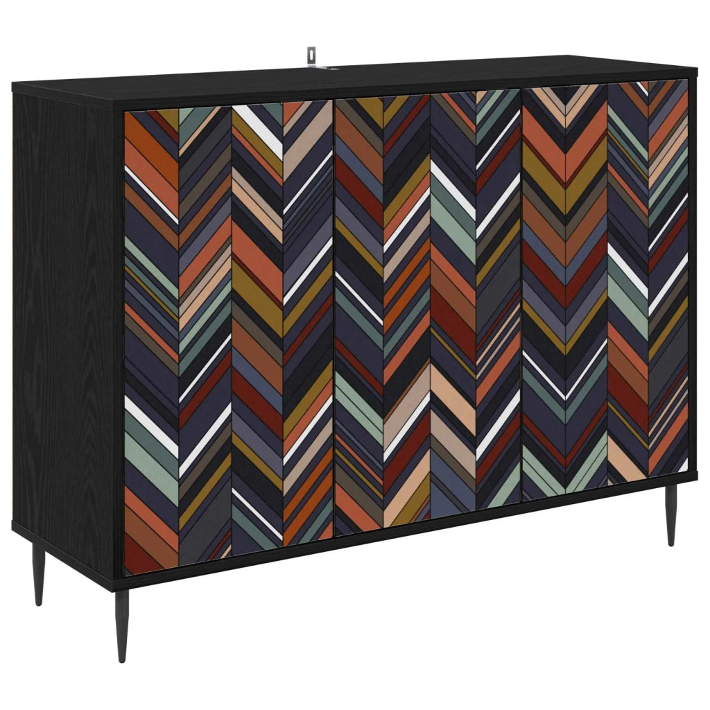 Credenza OMMEN Rovere Nero 102 x 33 x 76 cm 8006979