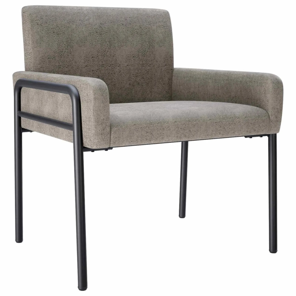 Sedia d'accento Grigio Chiaro Pelle Scamosciata Sintetica 42044856