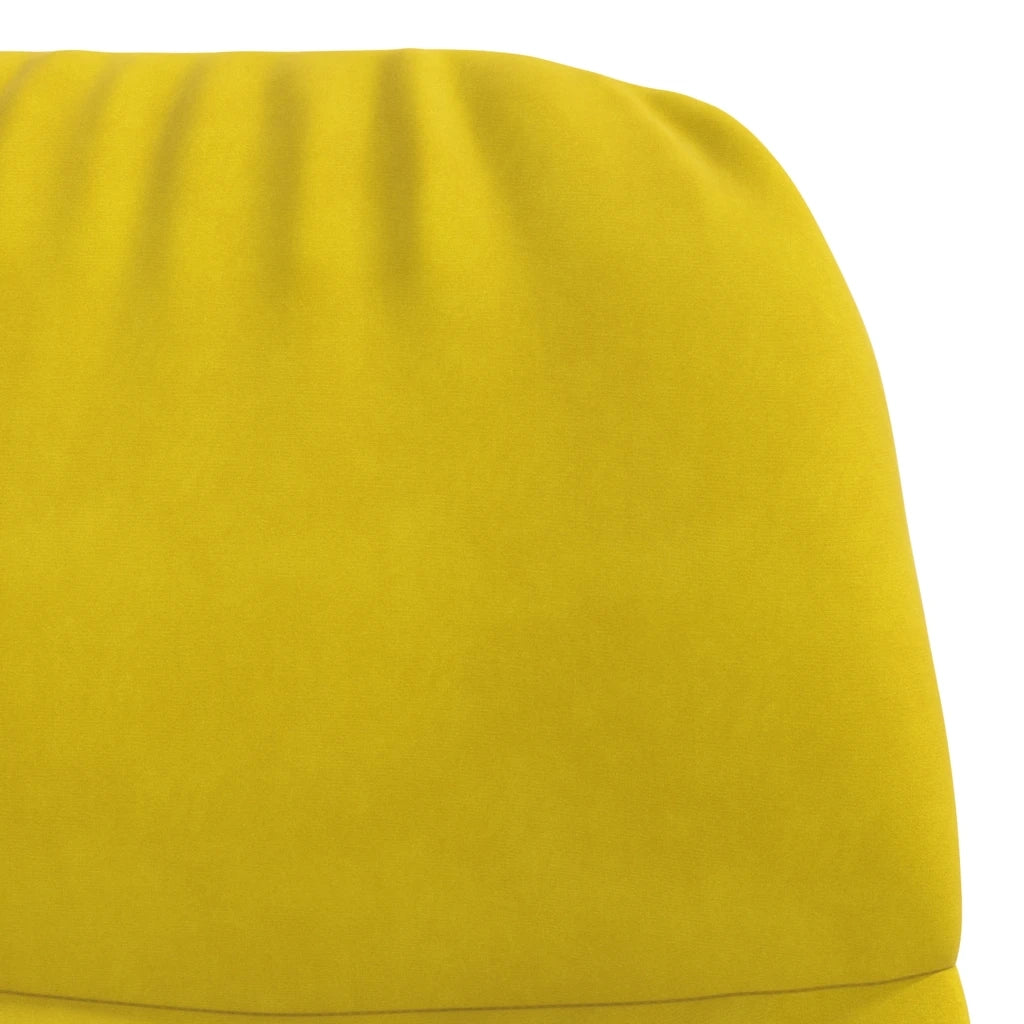 Divano Sedia-Poltrona Relax con Poggiapiedi Giallo in Velluto 846660
