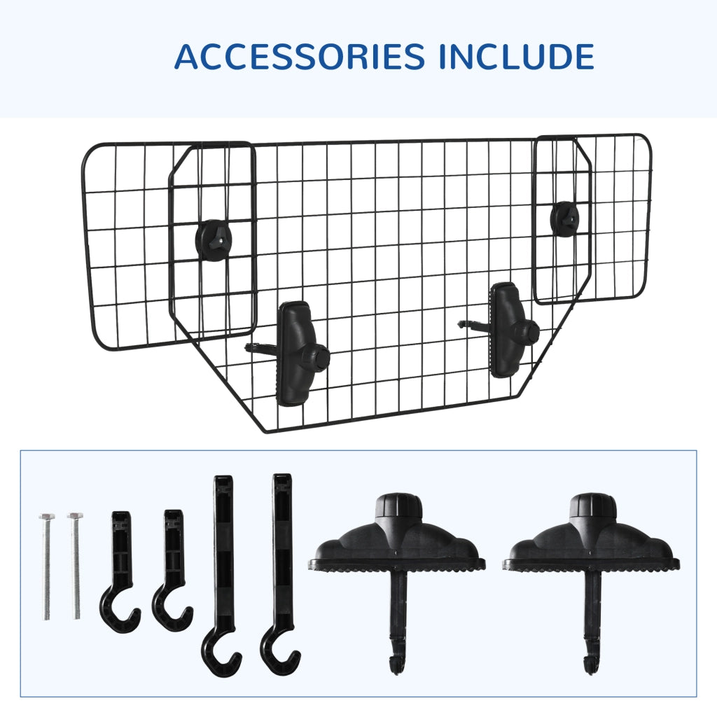 Barriera di sicurezza per cani ¨C zephmum ¨C Nero, larghezza regolabile 90-120 cm