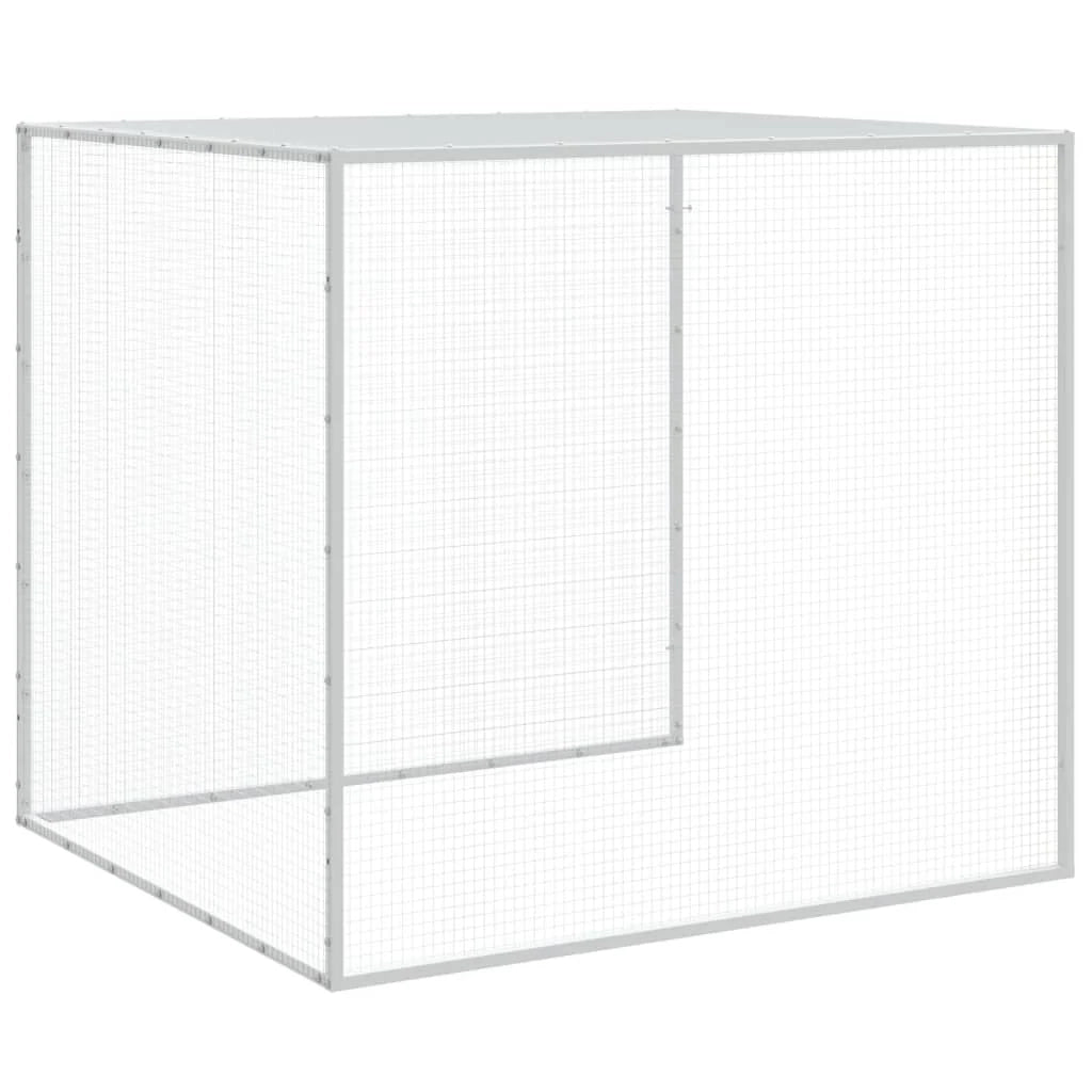 Recinto per pollaio con tetto 403 x 98 x 90 cm in acciaio zincato antracite 02_0043974