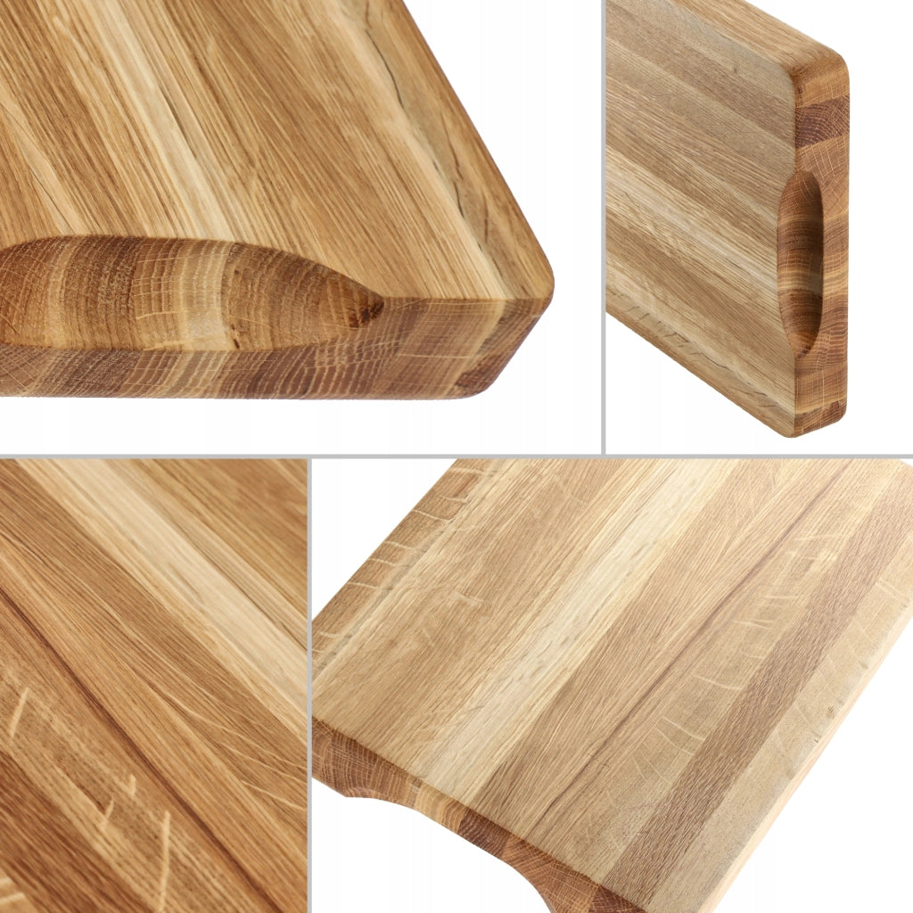 Tagliere da cucina in legno KADAX 40x25 cm per servire, in rovere, blocco grande