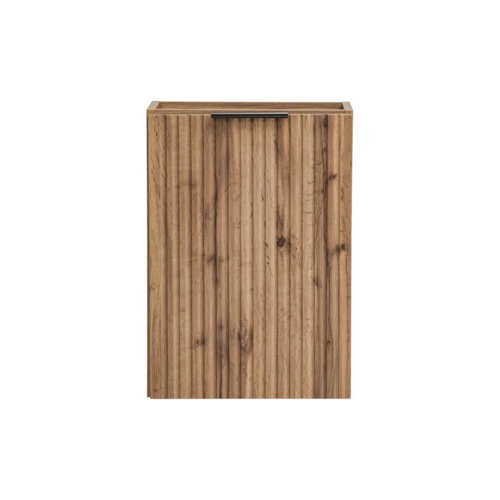 Mobile sottolavabo NOXERA – 40 cm – 1 porta – Colore quercia wotan – Mobile sospeso compatto