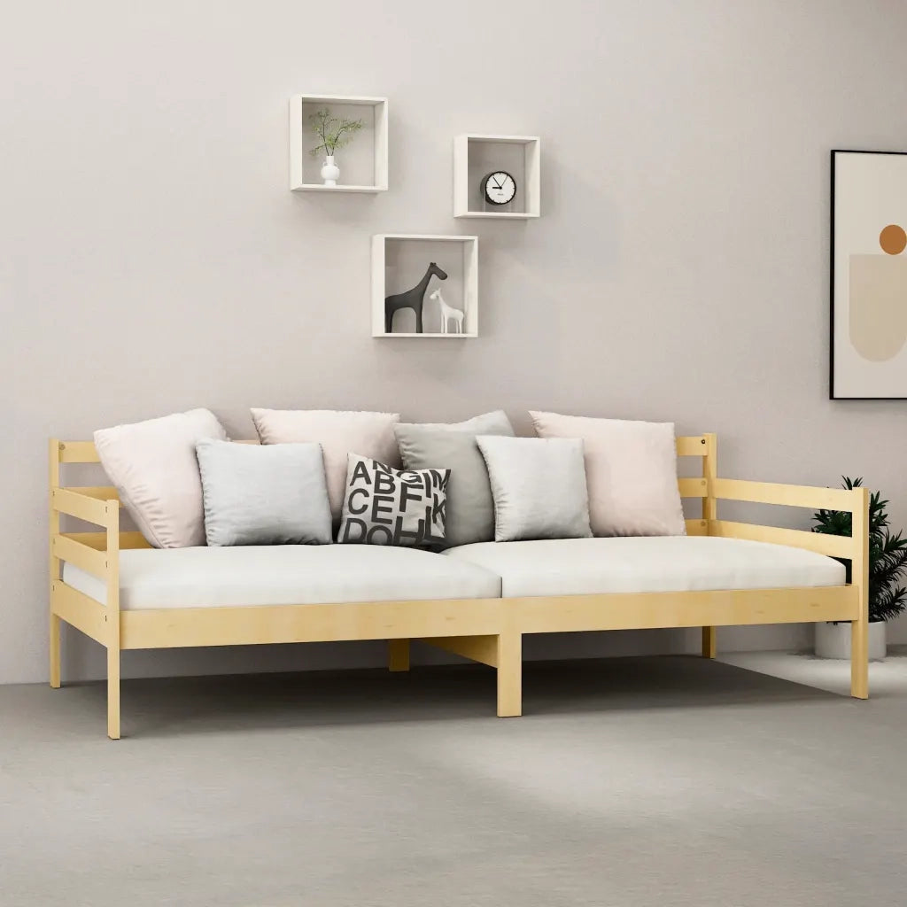 Divano Letto con Materasso-Sofa Letto-Daybed 90x200 cm Legno Massello di Pino 829334
