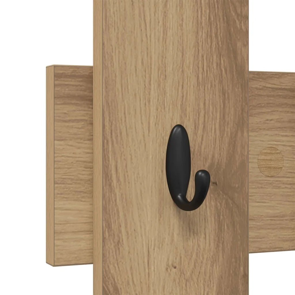 Appendiabiti a muro A parete Rovere artigianale 60 x 3 x 82 cm 874482