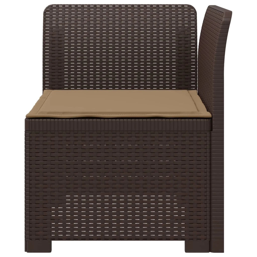 Divano da esterno-Divano da Giardino a 1 Posto con Cuscino Aspetto Rattan PP 386175